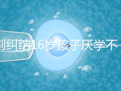 別糾結(jié)16歲孩子厭學(xué)不去上學(xué)怎么辦了,弄清原因再解決
