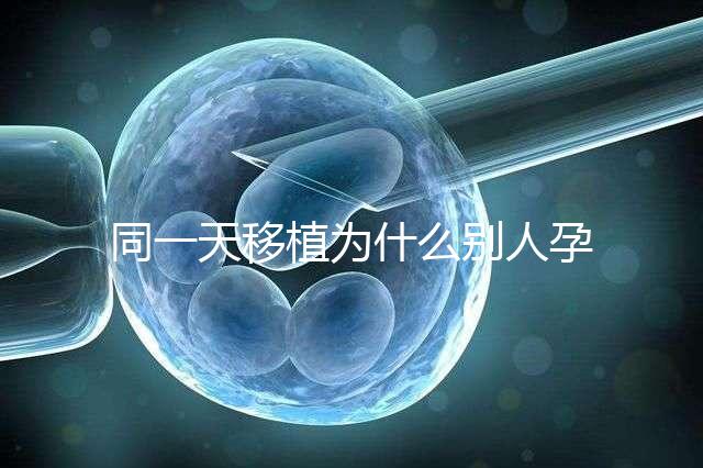 同一天移植為什么別人孕囊大答案公布，進周前都看看