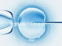 試管移植27天別老問hcg多少正常！也要看孕囊大小是否達標