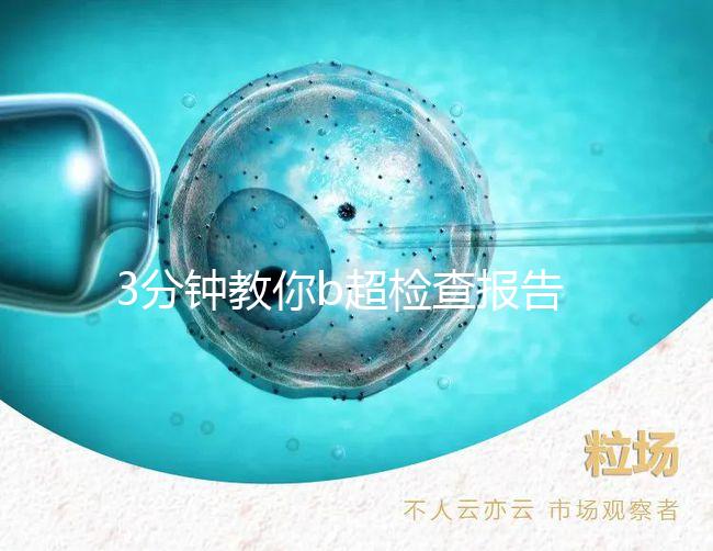 3分鐘教你b超檢查報告單怎么看,不是你想的那么簡單